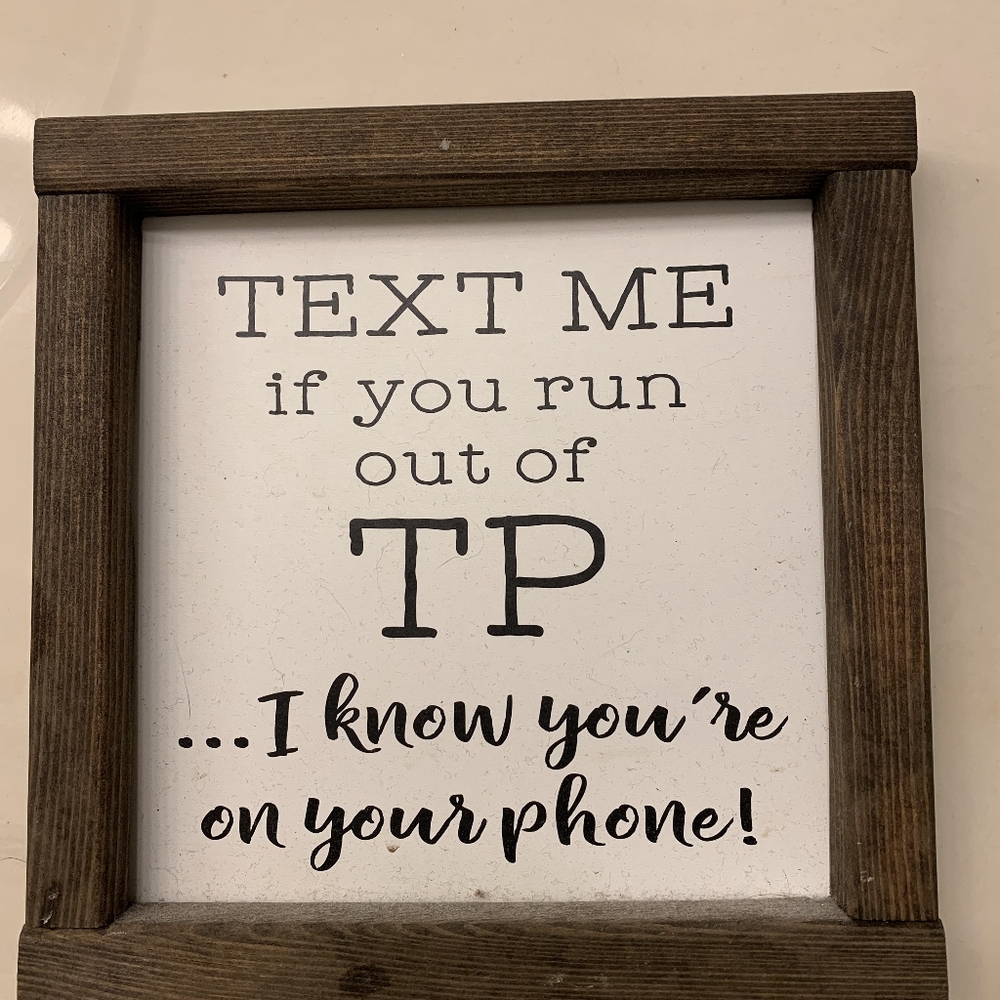 Small Bathroom Sign